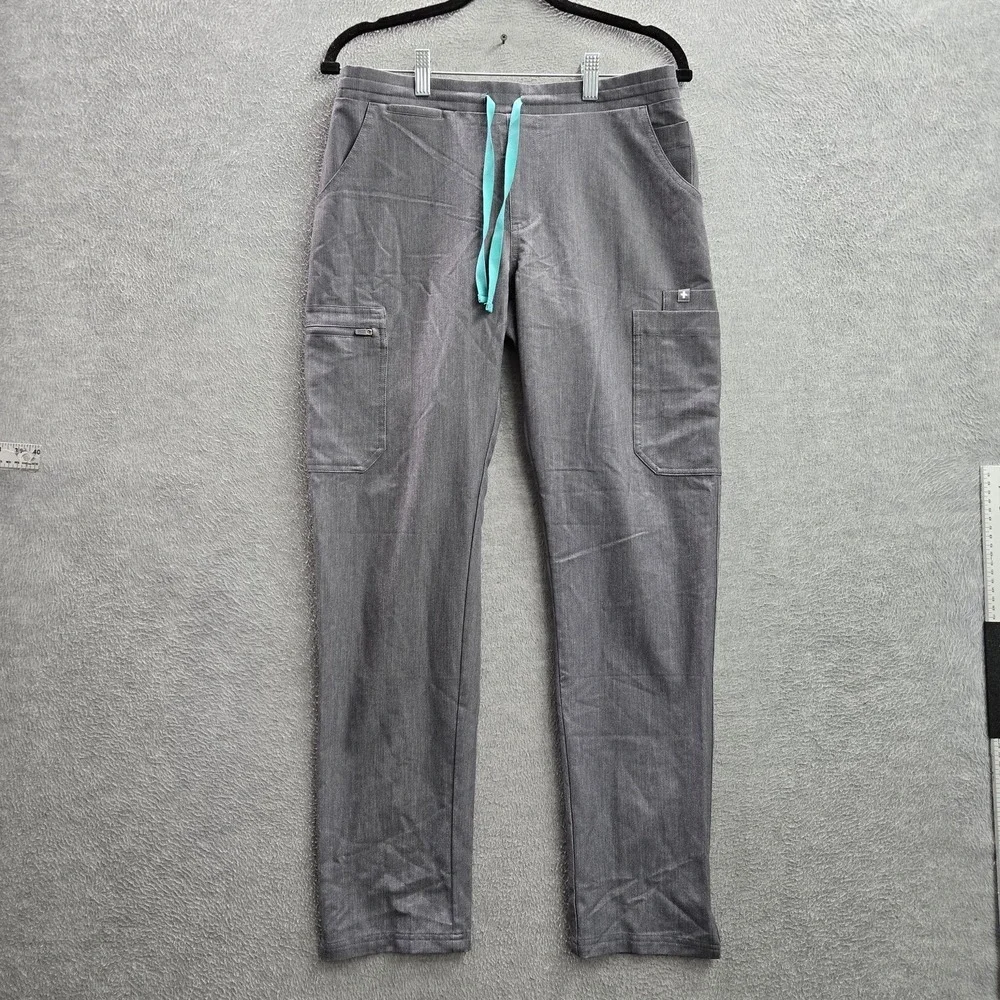 FIGS Women Scrub Pants S Gray Jogger Activewear Zipper PO#1569 29